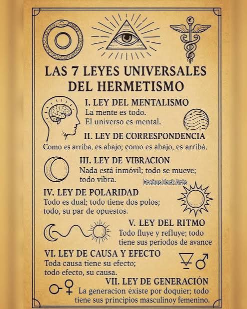 Los 7 principios herméticos del Kybalión y la filosofía esotérica
